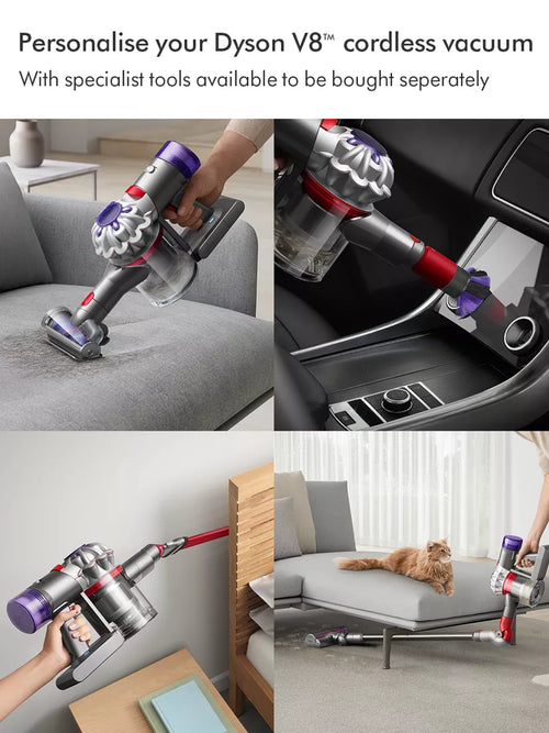 Dyson V8 New 400396-01 Cordless Vacuum Cleaner - Silver/Nickel - Hoover