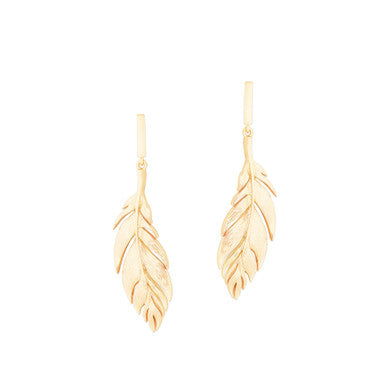 Tipperary Crystal Feather Simple Drop Earrings 158672