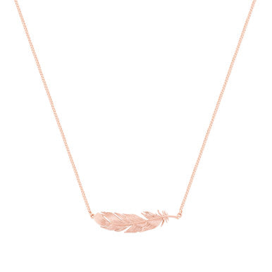 Tipperary Crystal "Like a Feather" Rose Gold Necklace 158863