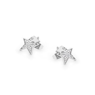 Tipperary Crystal DOUBLE STAR EARRINGS SILVER 165038
