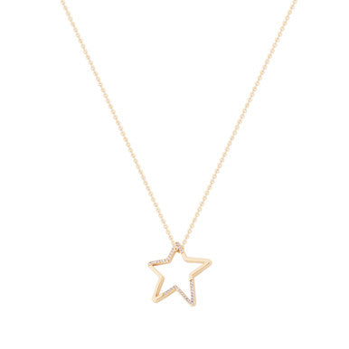 Tipperary Crystal STAR CUT OUT PENDANT GOLD 165069