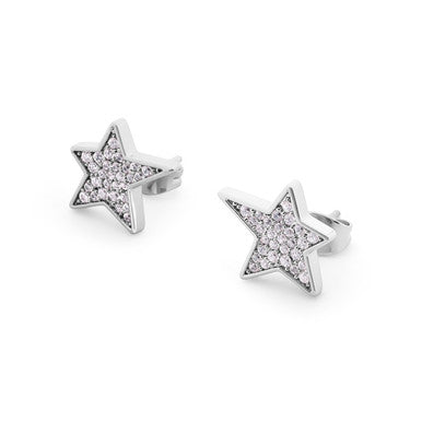 Tipperary Crystal CZ INSET STAR EARRINGS SILVER  165267