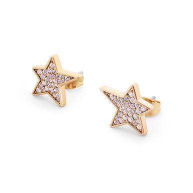 Tipperary Crystal CZ INSET STAR EARRINGS GOLD 165274