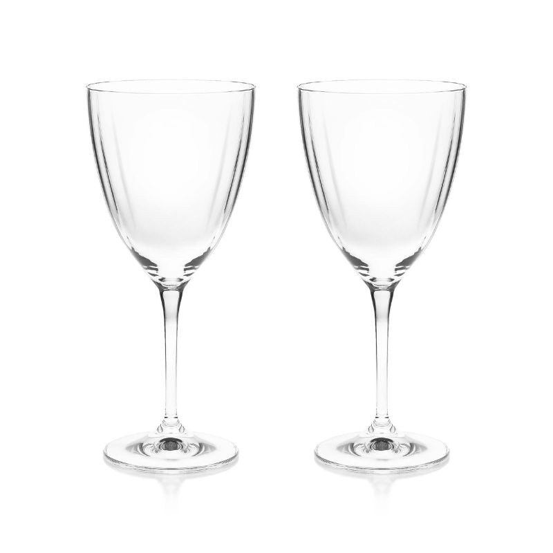 Tipperary Crystal Ripple set of 2 Wine Glasses