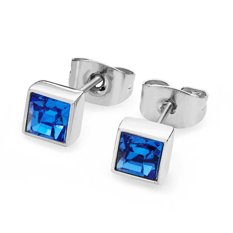 Tipperary Crystal Square Birthstone Earrings September 126343