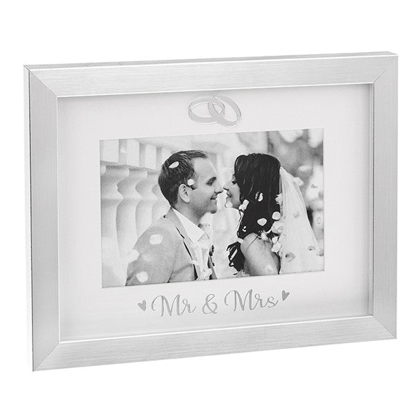 JD silver event frame Mr & Mrs 6x4