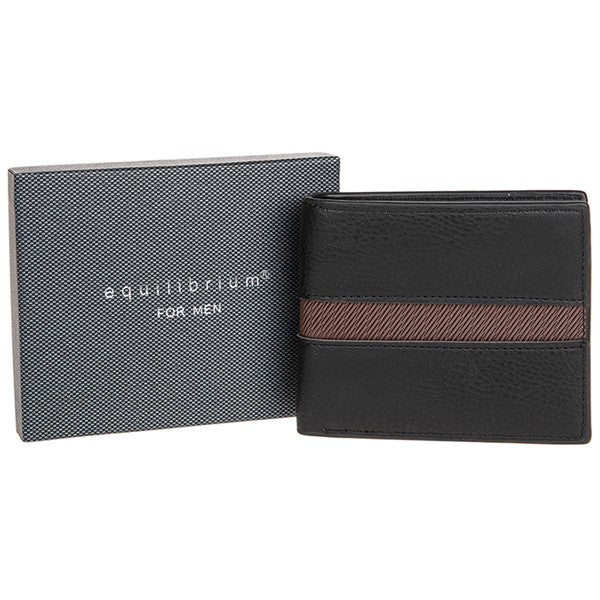 JD EQ for men centre stripe RFID wallet black 299860