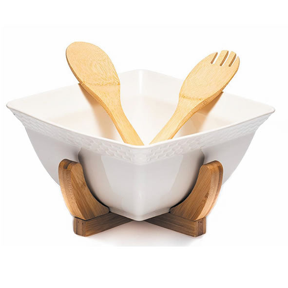 Newgrange Collection Ceramic 3pce Salad Bowl Set