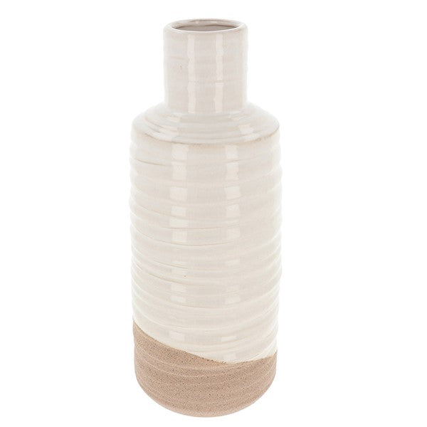 JD Vanilla Dip Ceramic Bottle Vase