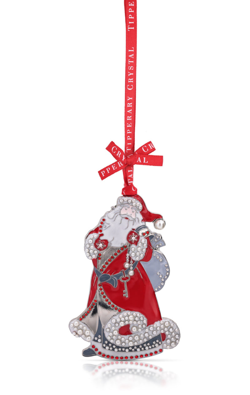 Tipperary crystal christmas Pearl Santa christmas decoration