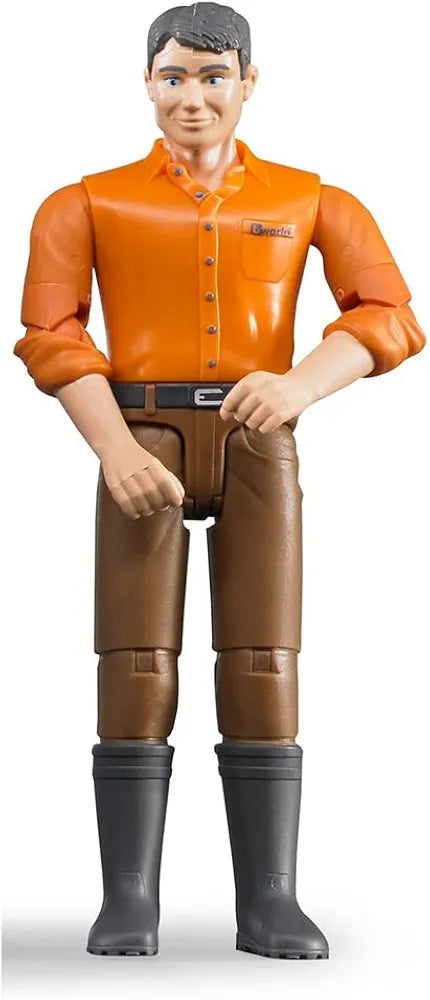BRUDER MAN, LIGHT SKIN, BROWN JEANS
