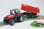 BRUDER MASSEY FERGUSON 7480 TRACTOR & TRAILER