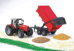 BRUDER MASSEY FERGUSON 7480 TRACTOR & TRAILER