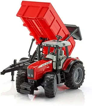 BRUDER MASSEY FERGUSON 7480 TRACTOR & TRAILER