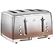 Russell Hobbs Eclipse Copper 4 Slice Toaster, S/Steel
