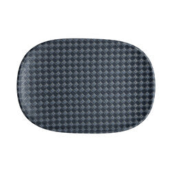 Denby Impression Charcoal Diamond Medium Oblong Platter