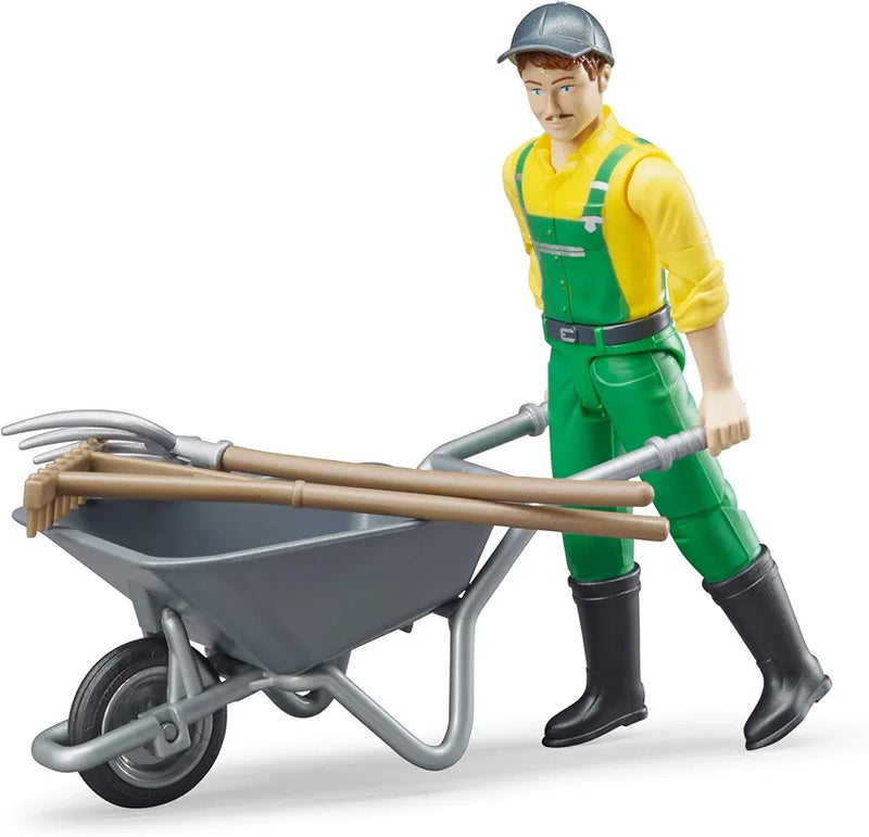 BRUDER FIGURE SET - FARMER WITH ACCESSORIES