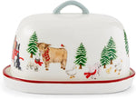 COOKSMART CHRISTMAS ON THE FARM - CERAMIC BUTTER DISH