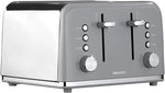 Daewoo Kensington 4 Slice Toaster Grey