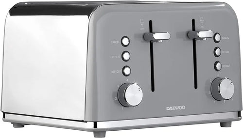 Daewoo Kensington 4 Slice Toaster Grey