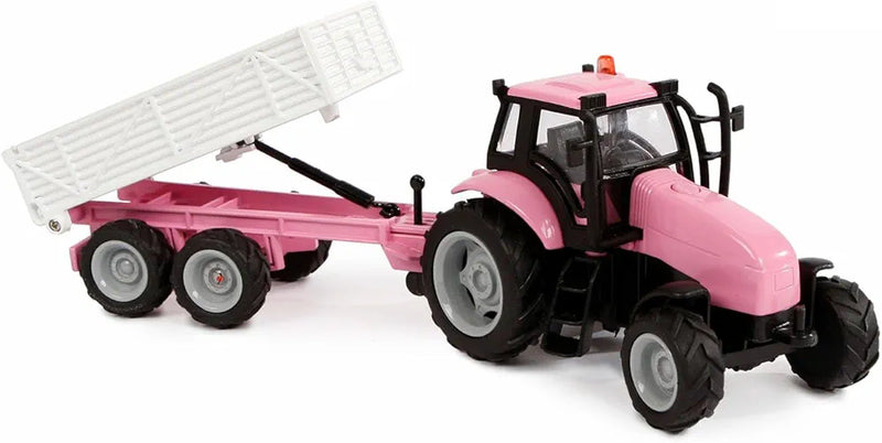 KIDS GLOBE PINK TRACTOR SET W/ LIGHT & SOUND