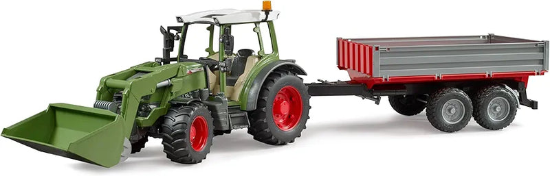 BRUDER FENDT VARIO 211 W/FRONTLOADER & TIPPING TRAILER