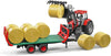 BRUDER BALE TRAILER WITH 8 ROUND BALES