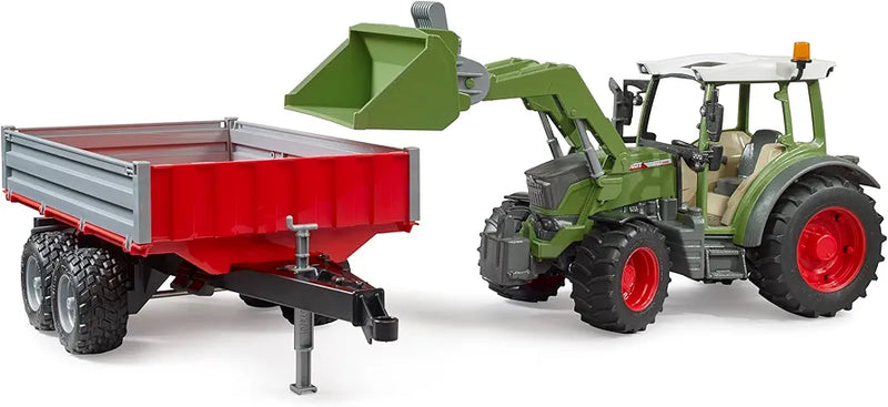 BRUDER FENDT VARIO 211 W/FRONTLOADER & TIPPING TRAILER