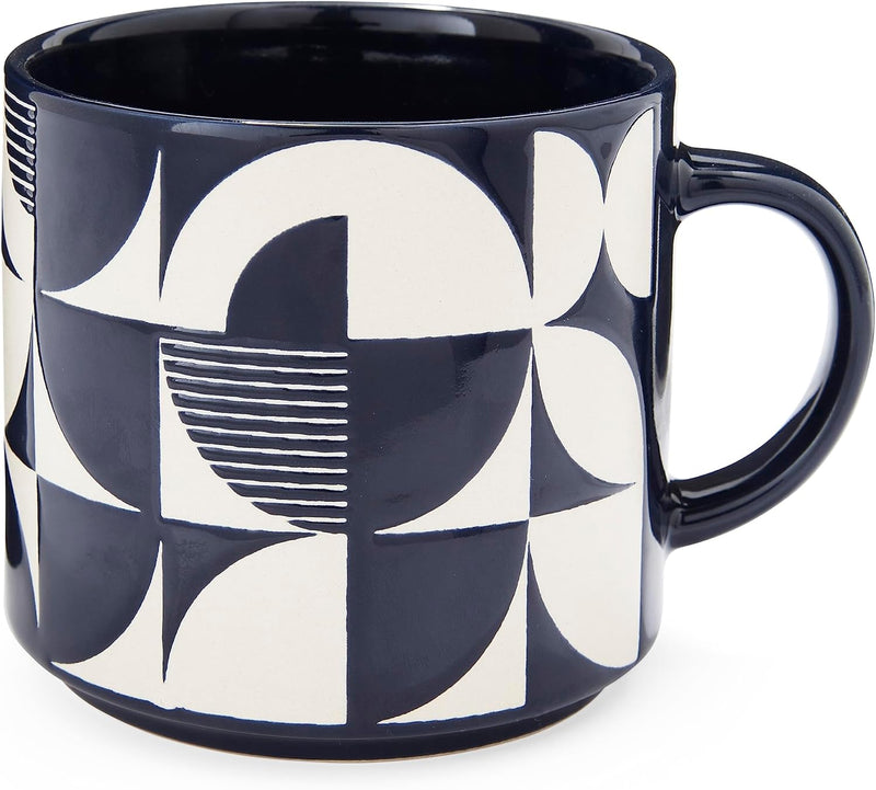 Cooksmart Bauhaus Geo Stacking Mug Navy