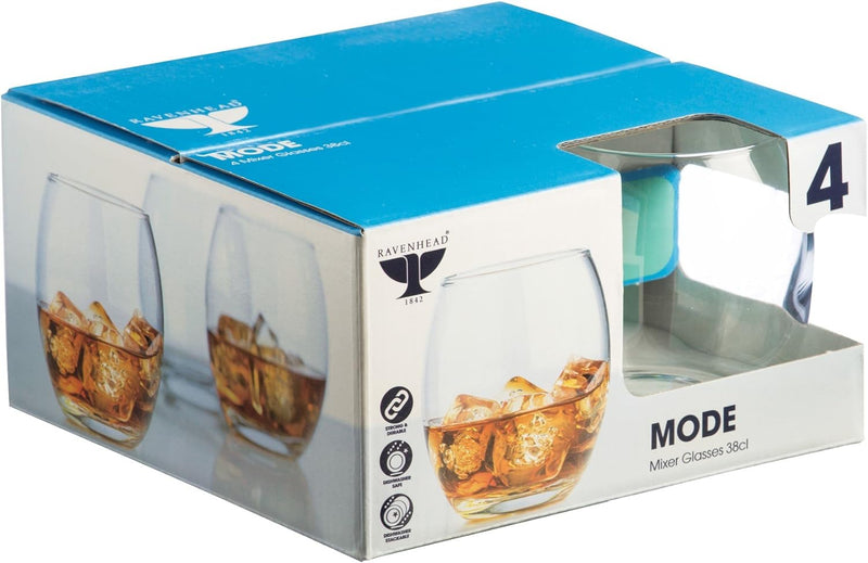 RAVENHEAD mode set of 4 mixer glasses 38cl