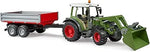 BRUDER FENDT VARIO 211 W/FRONTLOADER & TIPPING TRAILER