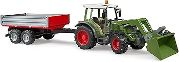 BRUDER FENDT VARIO 211 W/FRONTLOADER & TIPPING TRAILER