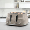 Daewoo 4 Slice Sienna Toaster Taupe