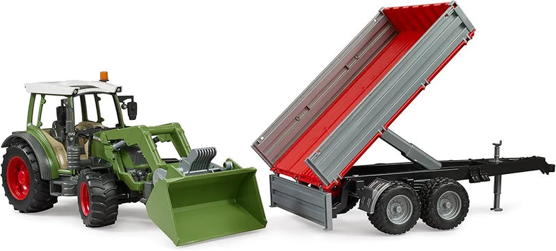 BRUDER FENDT VARIO 211 W/FRONTLOADER & TIPPING TRAILER