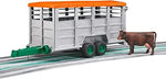 BRUDER LIVESTOCK TRAILER with 1 COW