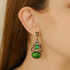 Newbridge Green Stone FOB Earrings