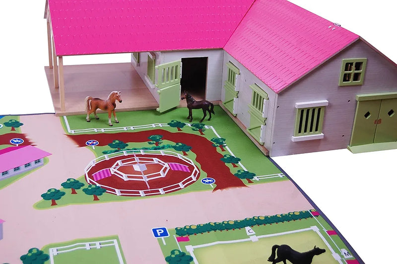KIDS GLOBE PLAY MAT HORSE RIDING SCHOOL 100 X 150 cm