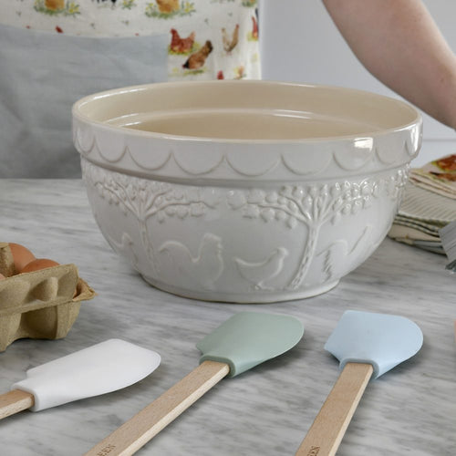 EDD THE PANTRY LARGE WHITE CERAMIC MIXING BOWL 27X27X13.5CM