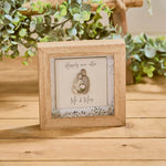 RL HAPPILY EVER AFTER RESIN COUPLE WITH WOOD FRAMED SHADOW BOX
