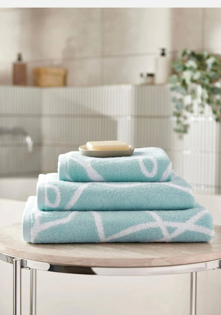 Copenhagen Home Pablo 100% Organic Cotton 550gsm Bath Sheet Aqua