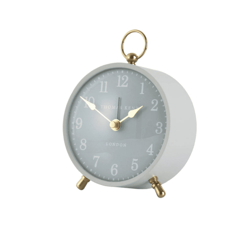 THOMAS KENT 4 WREN ALARM MANTEL CLOCK PEARL