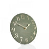 Thomas Kent 6" Arabic Mantel Clock Lichen Green