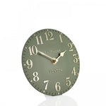 Thomas Kent 6" Arabic Mantel Clock Lichen Green
