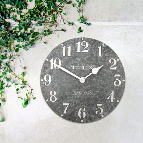 Thomas Kent 20" Indoor/Outdoor Arabic Wall Clock Cement