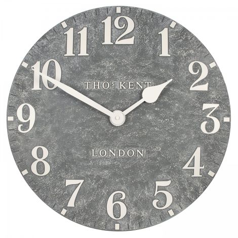 Thomas Kent 20" Indoor/Outdoor Arabic Wall Clock Cement