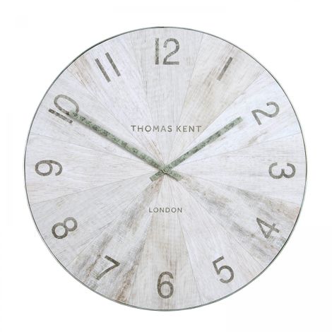 THOMAS KENT 22 WHARF WALL CLOCK PICKLED OAK