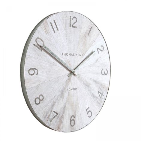THOMAS KENT 22 WHARF WALL CLOCK PICKLED OAK