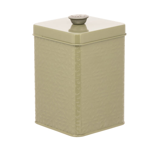 ARTISAN STREET EMBOSSED STORAGE CANISTER MOSS GREEN