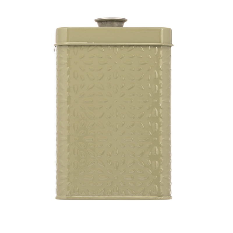 ARTISAN STREET EMBOSSED STORAGE CANISTER MOSS GREEN