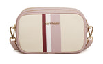 Alice Wheeler AW6122 Pink Stripe Madrid Camera Crossbody Bag